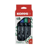 KORES Alkoholos marker készlet, 3-5 mm, vágott, KORES "ECO K-Marker XP2", 4 különböző szín