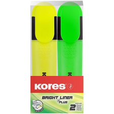 KORES BRIGHT LINER PLUS 2 színből álló szett (sárga, zöld) filctoll, marker