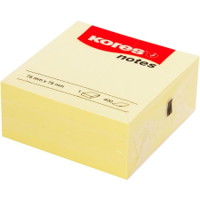 KORES CUBO 75 x 75, 400 lap, sárga jegyzettömb
