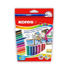 KORES Filctoll készlet, kimosható, Korellos, 12 különböző szín filctoll, marker