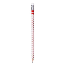 KORES grafitceruza radírral, HB, háromszögletű piros-fehér (IK92801) (IK92801) ceruza