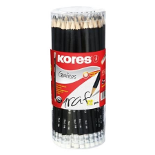KORES Grafitceruza radírral, HB, hatszögletű, KORES, 72db/cs ceruza