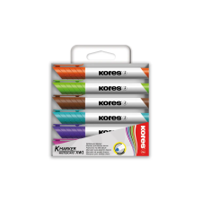 KORES K-Marker 1-3mm Tábla- és flipchart marker készlet - 6 különböző szín filctoll, marker