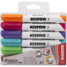 KORES K-MARKER tábla- és flipchart marker készlet, 6 szín filctoll, marker