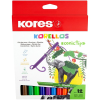 KORES KORELLOS gyerekeknek, vastag hegy, 12 szín