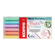 KORES Pastel Style ecsetirón készlet 6 pasztell szín (21462) filctoll, marker