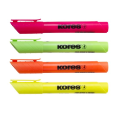 KORES Szövegkiemelõ készlet, 0,5-5 mm, KORES "High Liner Plus", 4 különbözõ szín filctoll, marker