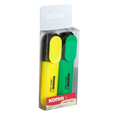 KORES Szövegkiemelő, 1-5 mm, KORES, 2 különböző szín filctoll, marker