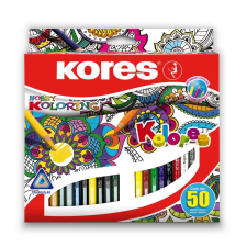 KORES "Triangular" színes ceruza készlet 50 különböző szín (93350) (K93350) színes ceruza