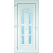KORFU-8 PVC BEJÁRATI AJTÓ BAL 98X208CM, FEHÉR, KILINCCSEL M:Q3 építőanyag
