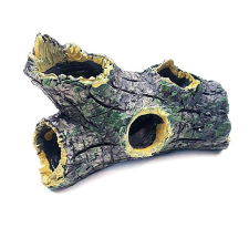  Korhadt farönk, polyresin. Mérete: 90x50x40 mm dekorációs kellék