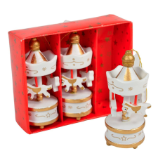  Körhinta fehér-arany M8cm 3db-os dekorációs kellék