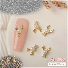 Körömékszer - Karácsony elegáns cirkónia kővel K8-3060 körömdíszítő