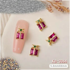 Körömékszer - Karácsony elegáns cirkónia kővel K8-3064 körömdíszítő