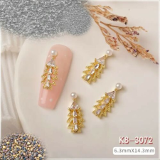 Körömékszer - Karácsony elegáns cirkónia kővel K8-3072 körömdíszítő