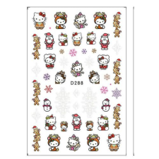 Körömmatrica - D288 Karácsony Hello Kitty körömdíszítő