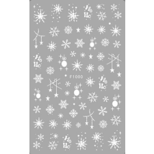 Körömmatrica - F1000 white Karácsony körömdíszítő