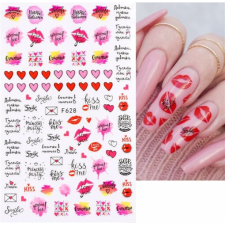  Körömmatrica - F628 Valentin körömdíszítő