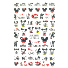  Körömmatrica - SHE246 Mickey Valentin körömdíszítő