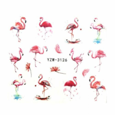  Körömmatrica - YZW-3126 flamingó körömdíszítő