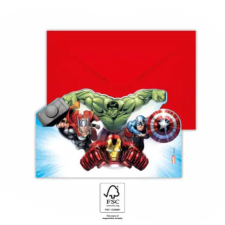 KORREKT WEB Avengers Infinity Stones, Bosszúállók Party meghívó 6 db-os FSC party kellék