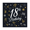KORREKT WEB B&amp;C Happy Birthday 18 szalvéta 20 db-os 33x33 cm
