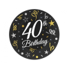 KORREKT WEB B&amp;C Happy Birthday 40 papírtányér 6 db-os 18 cm