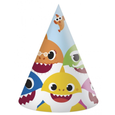 KORREKT WEB Baby Shark Parti kalap, csákó 6 db-os party kellék