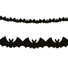 KORREKT WEB Bat, Denevér papír girland 300 cm party kellék