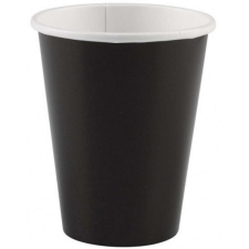 KORREKT WEB Black papír pohár 8 db-os 250 ml party kellék