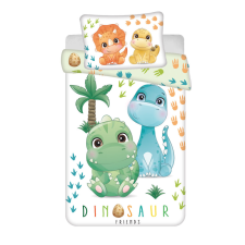 KORREKT WEB Dinoszaurusz Friends gyerek ágyneműhuzat 100×135cm, 40×60 cm lakástextília