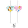 KORREKT WEB Disney Princess Live your Story, Hercegnők papír szívószál, 4 db-os szett FSC