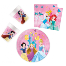 KORREKT WEB Disney Princess Live Your Story, Hercegnők party szett 36 db-os 23 cm-es tányérral party kellék