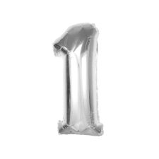 KORREKT WEB Ezüst 1-es Silver szám fólia lufi 92 cm party kellék