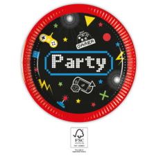KORREKT WEB Gaming Party papírtányér 8 db-os 20 cm FSC party kellék