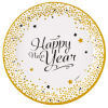 KORREKT WEB Golden Wishes Happy New Year papírtányér 8 db-os 23 cm