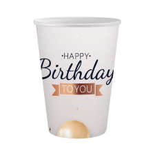KORREKT WEB Happy Birthday Balloon papír pohár 6 db-os 250 ml party kellék