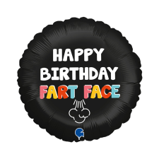KORREKT WEB Happy Birthday Fart Face fólia lufi 46 cm party kellék
