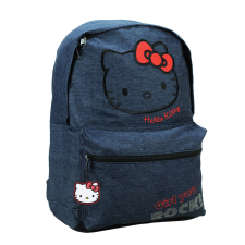 KORREKT WEB Hello Kitty Denim iskolatáska, táska 39 cm iskolatáska