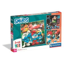 KORREKT WEB Hupikék törpikék 3x48 db-os puzzle Clementoni puzzle, kirakós
