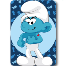 KORREKT WEB Hupikék Törpikék Hefty Smurf polár takaró 100x140cm lakástextília