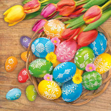 KORREKT WEB Húsvét Colourful Eggs szalvéta 20 db-os 33x33 cm papírárú, csomagoló és tárolóeszköz