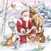 KORREKT WEB Karácsony Santa &amp; Animals szalvéta 20 db-os 33x33 cm
