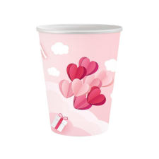 KORREKT WEB Love Is In The Air Pink papír pohár 6 db-os 250 ml party kellék