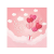 KORREKT WEB Love Is In The Air Pink szalvéta 20 db-os 33x33 cm