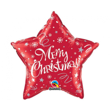KORREKT WEB Merry Christmas Red Star, Karácsony fólia lufi 51 cm party kellék
