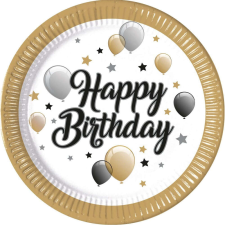 KORREKT WEB Milestone, Happy Birthday papírtányér 8 db-os 23 cm FSC party kellék