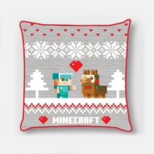 KORREKT WEB Minecraft Holiday Karácsony párnahuzat 40x40 cm Velúr lakástextília