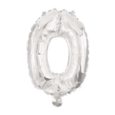 KORREKT WEB Óriás 0-ás Silver szám Fólia lufi 85 cm party kellék