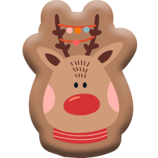 KORREKT WEB Rénszarvas Brown Karácsony formapárna, díszpárna lakástextília